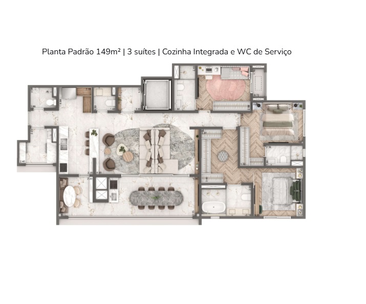Planta 149,7 m²