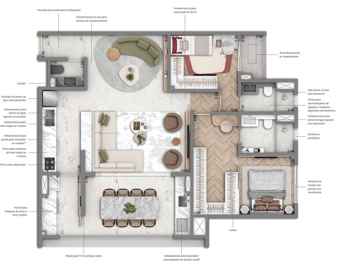 104m²