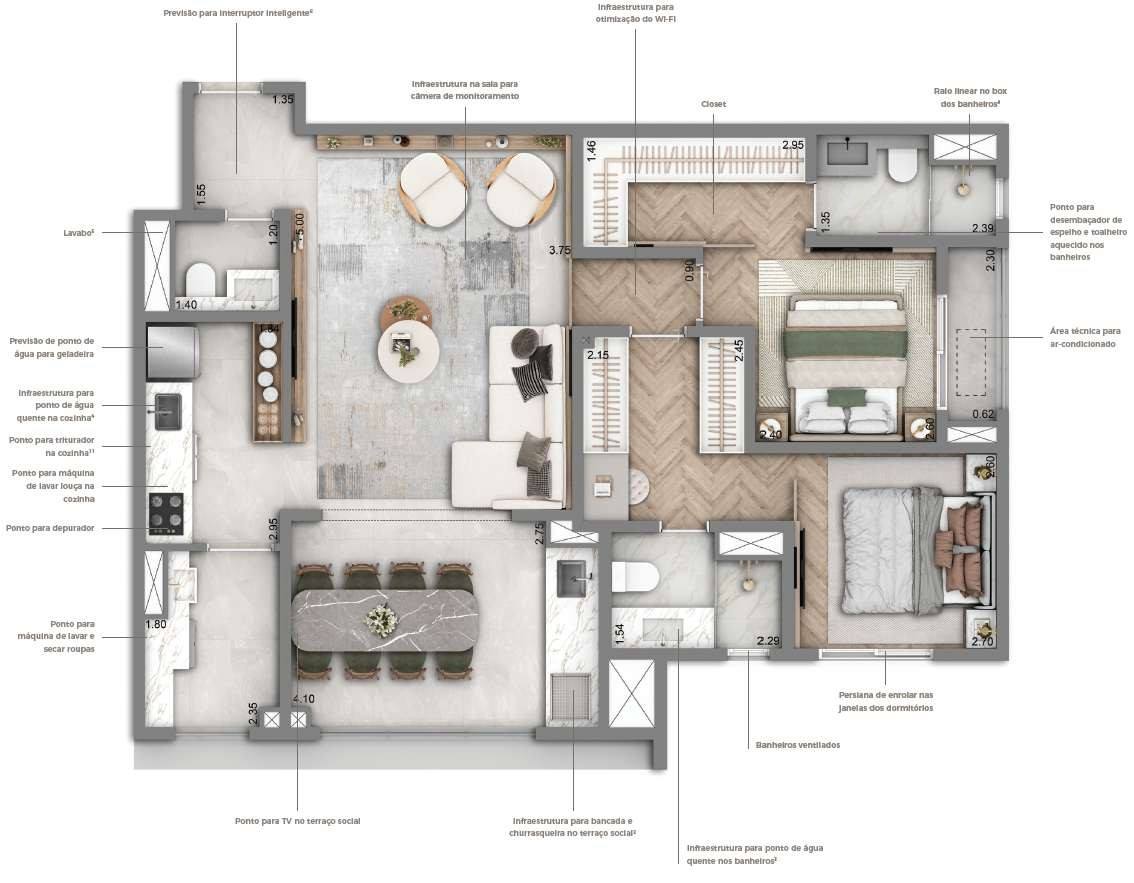 87m²